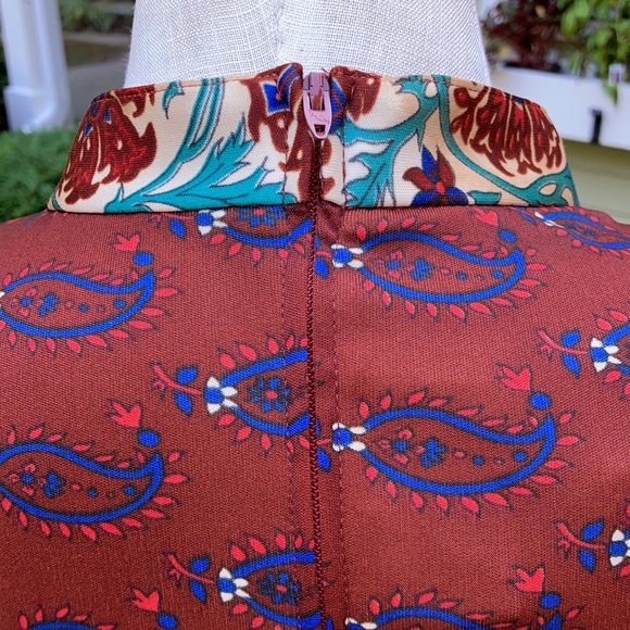 Vintage jersey dress The Wiley NY paisley s/m - Picture 6 of 16